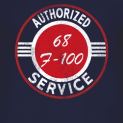 Authorized Service 1968 F-100 Distressed Look Dark T Shirt