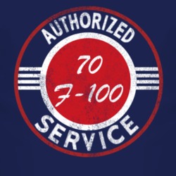 Authorized Service 1970 F-100 Distressed Look Dark T Shirt