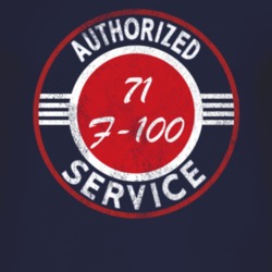 Authorized Service 1971 F-100 Distressed Look Dark T Shirt