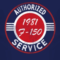 Authorized Service 1981 F-150 Distressed Look Dark T Shirt