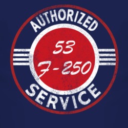 Authorized Service 1953 F-250 Distressed Look Dark T Shirt