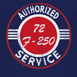 Authorized Service 1972 F-250 Distressed Look Dark T Shirt