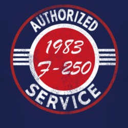 Authorized Service 1983 F-250 Distressed Look Dark T Shirt