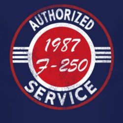 Authorized Service 1987 F-250 Distressed Look Dark T Shirt