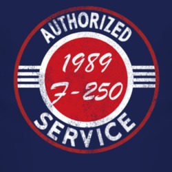 Authorized Service 1989 F-250 Distressed Look Dark T Shirt