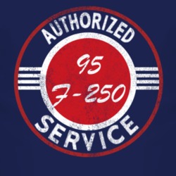 Authorized Service 1995 F-250 Distressed Look Dark T Shirt
