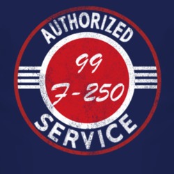 Authorized Service 1999 F-250 Distressed Look Dark T Shirt