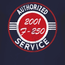 Authorized Service 2001 F-250 Distressed Look Dark T Shirt