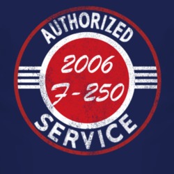 Authorized Service 2006 F-250 Distressed Look Dark T Shirt