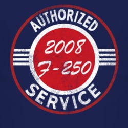 Authorized Service 2008 F-250 Distressed Look Dark T Shirt