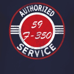 Authorized Service 1959 F-350 Distressed Look Dark T Shirt
