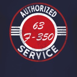 Authorized Service 1963 F-350 Distressed Look Dark T Shirt