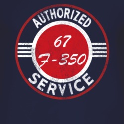 Authorized Service 1967 F-350 Distressed Look Dark T Shirt