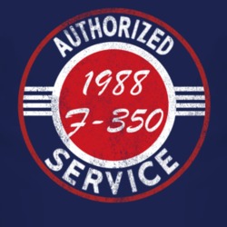 Authorized Service 1988 F-350 Distressed Look Dark T Shirt