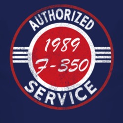 Authorized Service 1989 F-350 Distressed Look Dark T Shirt