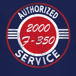 Authorized Service 2000 F-350 Distressed Look Dark T Shirt