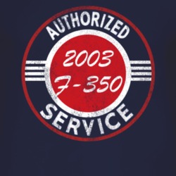Authorized Service 2003 F-350 Distressed Look Dark T Shirt