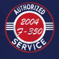 Authorized Service 2004 F-350 Distressed Look Dark T Shirt