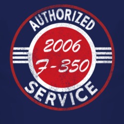 Authorized Service 2006 F-350 Distressed Look Dark T Shirt