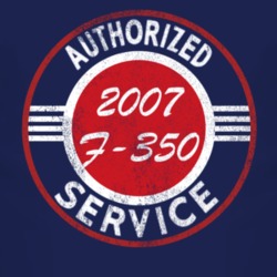 Authorized Service 2007 F-350 Distressed Look Dark T Shirt