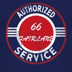 Authorized Service 1966  FAIRLANE Distressed Look Dark T Shirt