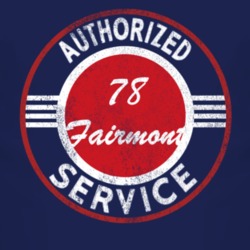 Authorized Service 1978 Fairmont Distressed Look Dark T Shirt