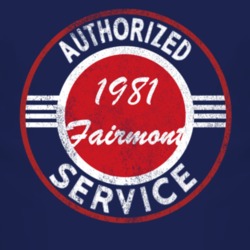Authorized Service 1981 Fairmont Distressed Look Dark T Shirt