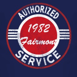 Authorized Service 1982 Fairmont Distressed Look Dark T Shirt