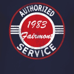 Authorized Service 1983 Fairmont Distressed Look Dark T Shirt