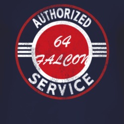 Authorized Service 1964  FALCON Distressed Look Dark T Shirt