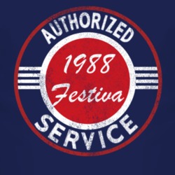Authorized Service 1988 Festiva Distressed Look Dark T Shirt