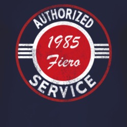 Authorized Service 1985 Pontiac Fiero Distressed Look Dark T Shirt