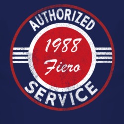 Authorized Service 1988 Pontiac Fiero Distressed Look Dark T Shirt