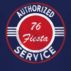 Authorized Service 1976 Fiesta Distressed Look Dark T Shirt