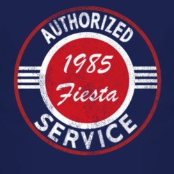 Authorized Service 1985 Fiesta Distressed Look Dark T Shirt