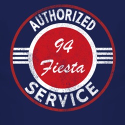 Authorized Service 1994 Fiesta Distressed Look Dark T Shirt