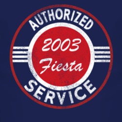 Authorized Service 2003 Fiesta Distressed Look Dark T Shirt