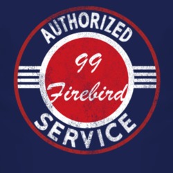 Authorized Service 1999 Pontiac Firebird Distressed Look Dark T Shirt