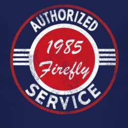 Authorized Service 1985 Pontiac Firefly Distressed Look Dark T Shirt