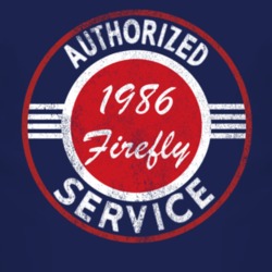 Authorized Service 1986 Pontiac Firefly Distressed Look Dark T Shirt