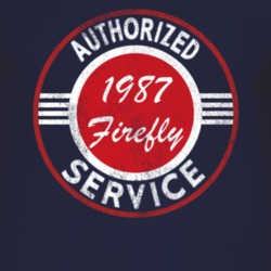 Authorized Service 1987 Pontiac Firefly Distressed Look Dark T Shirt