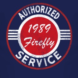 Authorized Service 1989 Pontiac Firefly Distressed Look Dark T Shirt