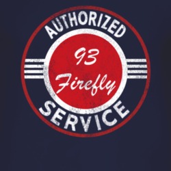 Authorized Service 1993 Pontiac Firefly Distressed Look Dark T Shirt
