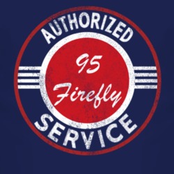 Authorized Service 1995 Pontiac Firefly Distressed Look Dark T Shirt