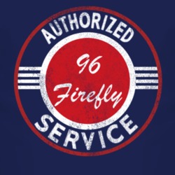 Authorized Service 1996 Pontiac Firefly Distressed Look Dark T Shirt