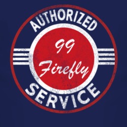 Authorized Service 1999 Pontiac Firefly Distressed Look Dark T Shirt