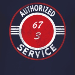 Authorized Service 1967 FJ 3 Distressed Look Dark T Shirt