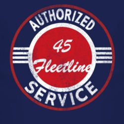 Authorized Service 1945 Chevy Fleetline Distressed Look Dark T Shirt