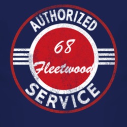 Authorized Service 1968 Cadillac Fleetwood Distressed Look Dark T Shir
