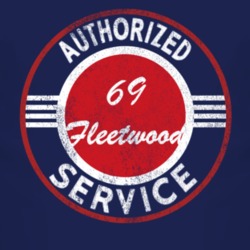 Authorized Service 1969 Cadillac Fleetwood Distressed Look Dark T Shir